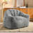 Compression Velvet Fabric Shell-Shaped Large Bean Bag Chair-1216501933