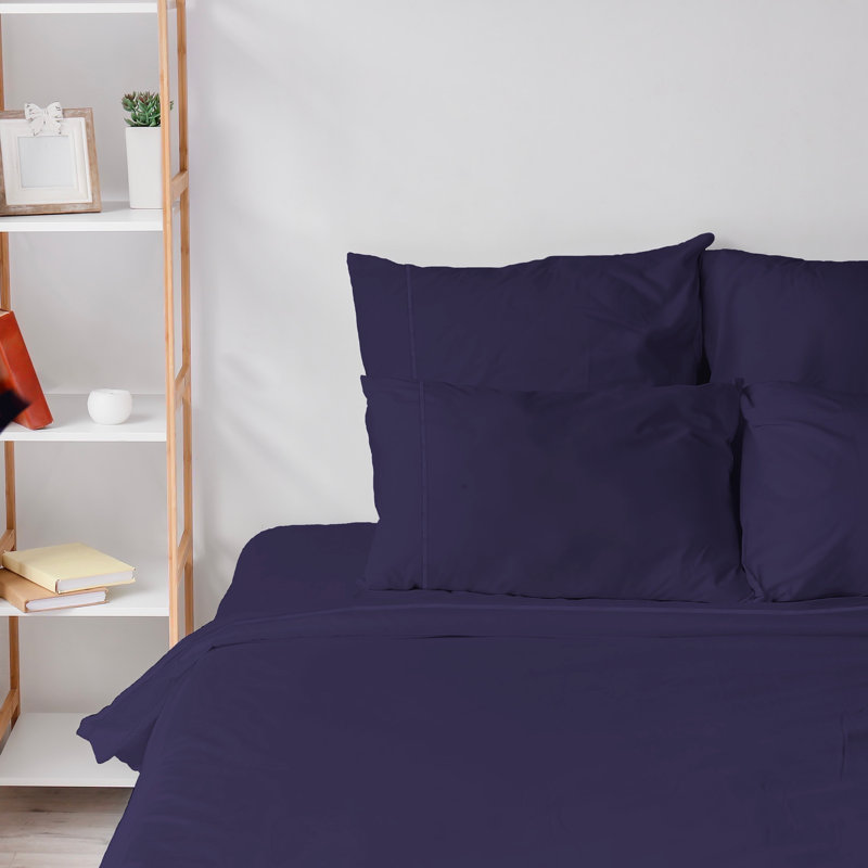 Ensemble de draps 6 pièces en microfibre brossée double ultra douce, feuilles rafraîchissantes avec poches très profondes - Lavable à la machine