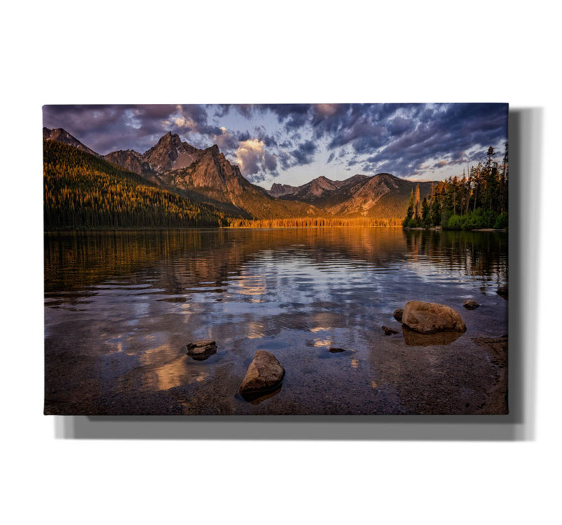 «Sawtooth Afire» par Rick Berk, art mural sur toile, H 12 po x l 18 po x P 0,75 po