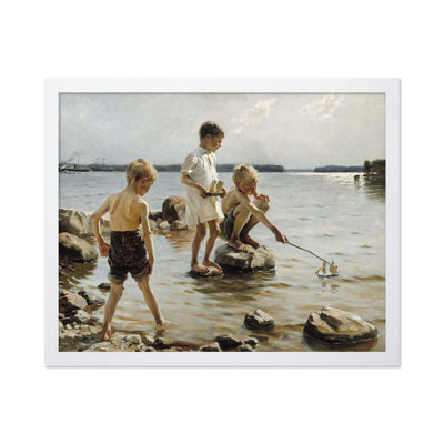 Boys Playing on The Shore