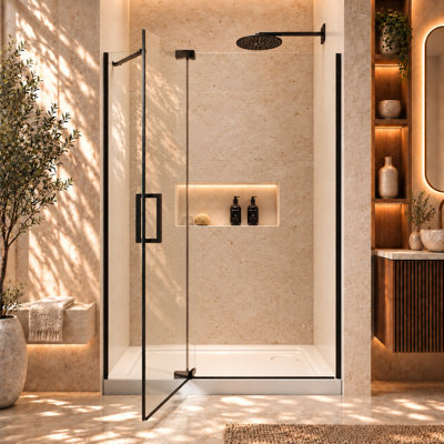 Pivot Frameless Shower Door with Glass