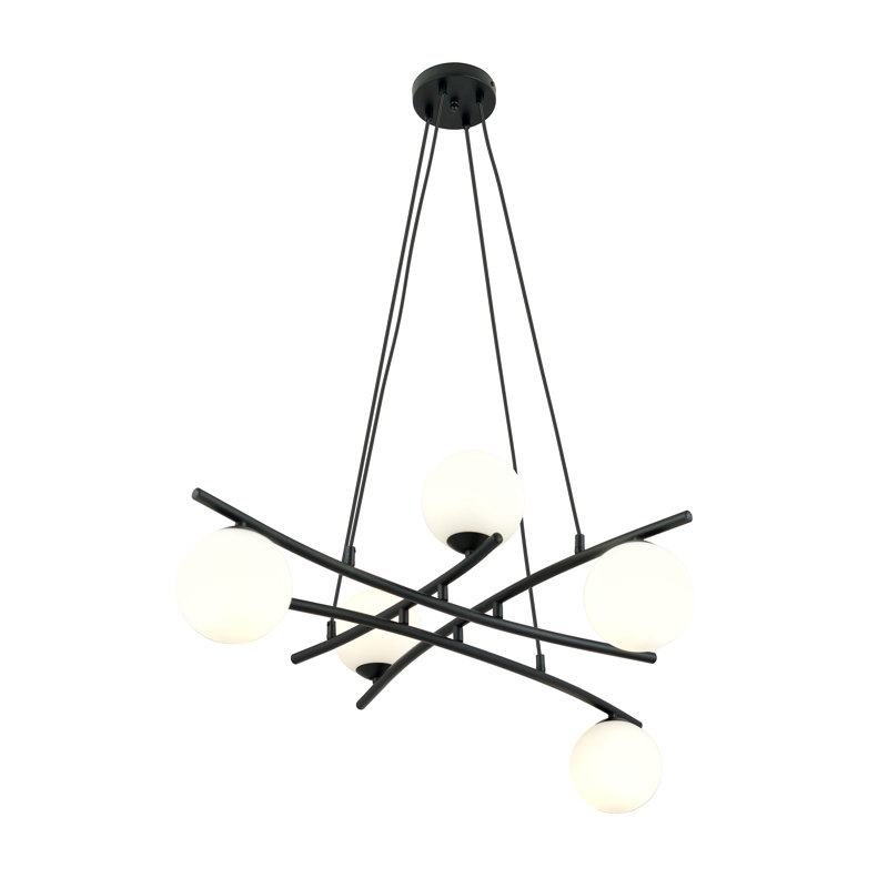 Adaleia 5 - Light Geometric Pendant, White