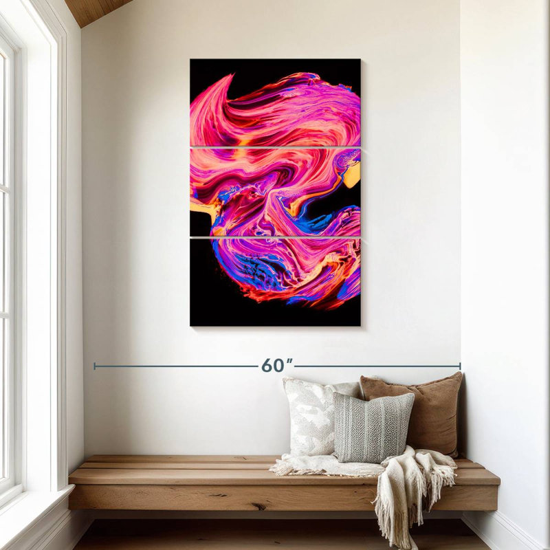 Peinture abstraite XX, H 45 po x l 28 po