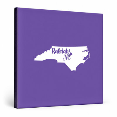 NC — North Carolina State Silhouette — Canvas Wall Art