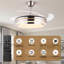 Ventilateur de plafond invisible 42 pouces 3 lumières à pales rétractables avec télécommande