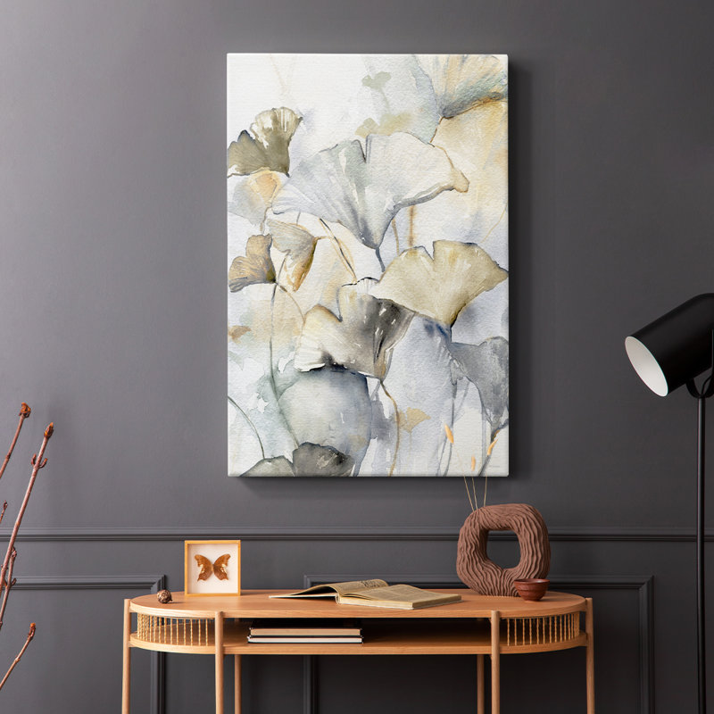 Gracieusement Ginkgo I -Galerie enveloppée Cavas, H 18 po x l 12 po