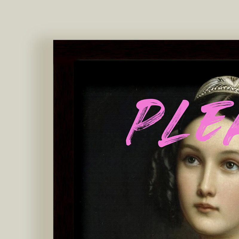 Pop Art & Retro "Please" Framed Print Wall Art, 40" H x 30" W