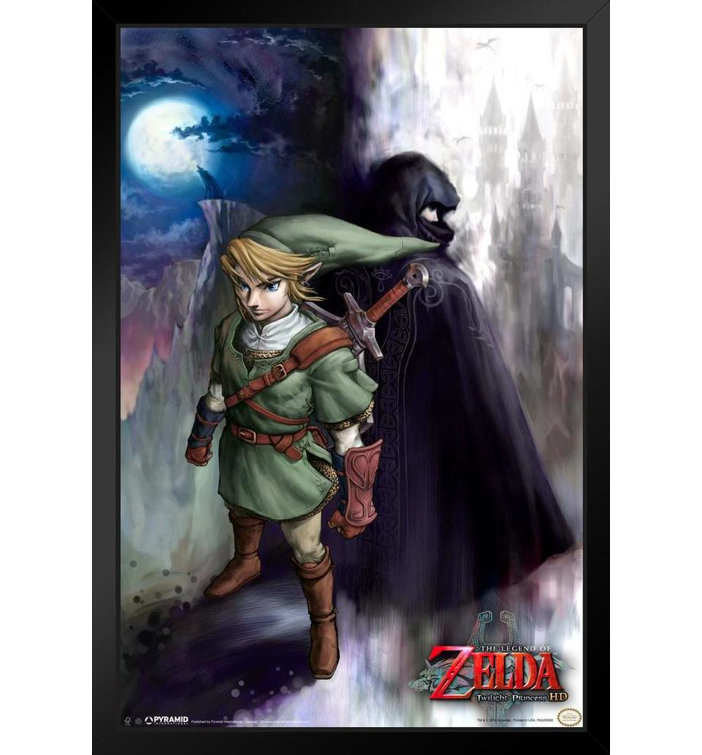 Poster Foundry The Legend Of Zelda Twilight Princess Link Video Game Gaming  Framed On Paper Print