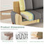 Canapé 71 pouces en velours côtelé 2 places avec structure en bois massif, coussin de siège à ressorts et deux coussins décoratifs - gris-745357141