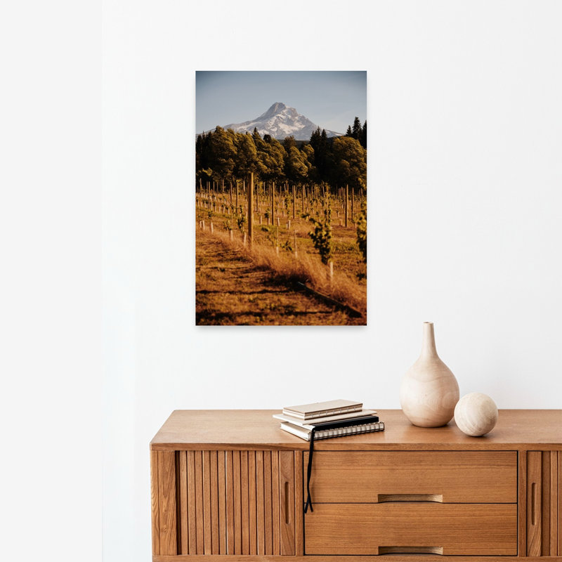 «Vineyard Mountain View Peaceful Serene Tranquil Autumn Landscape», reproduction d'art mural, 24" H x 16" W