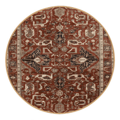 Machine Washable Persian Brown Area Rug
