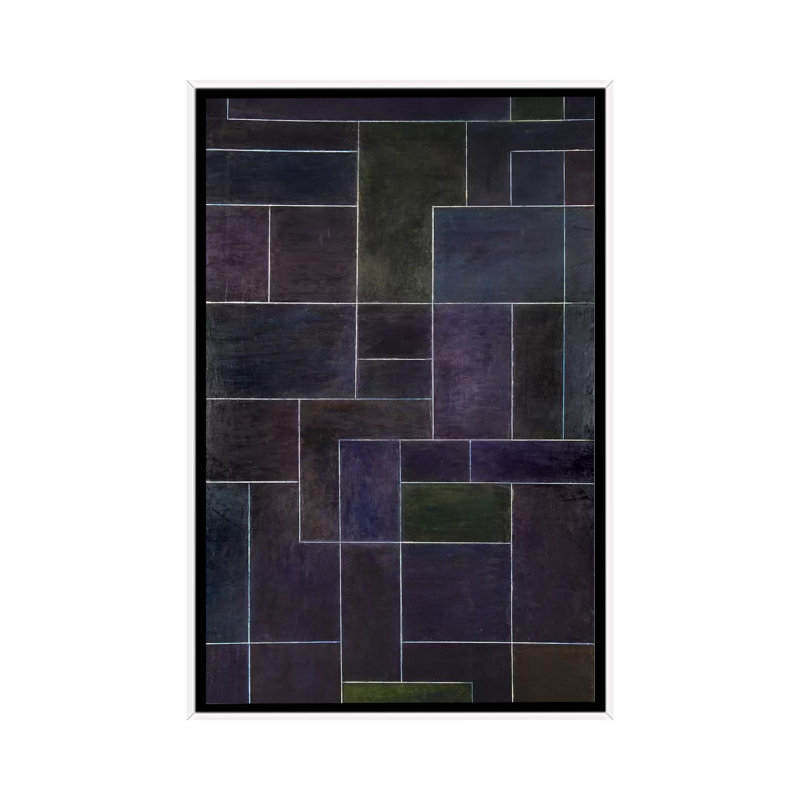 Night Visions - Midnight by Stephen Cimini - Painting on Canvas, 66.04cm H x 45.72cm W x 3.81cm D, White Framed