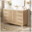 Meuble-lavabo moderne autoportant de 47,56 po avec lavabo simple, comptoir en SMC, armoire de rangement en MDF et portes à fermeture amortie.