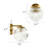 1-Light Ribbed Glass Wall Sconce