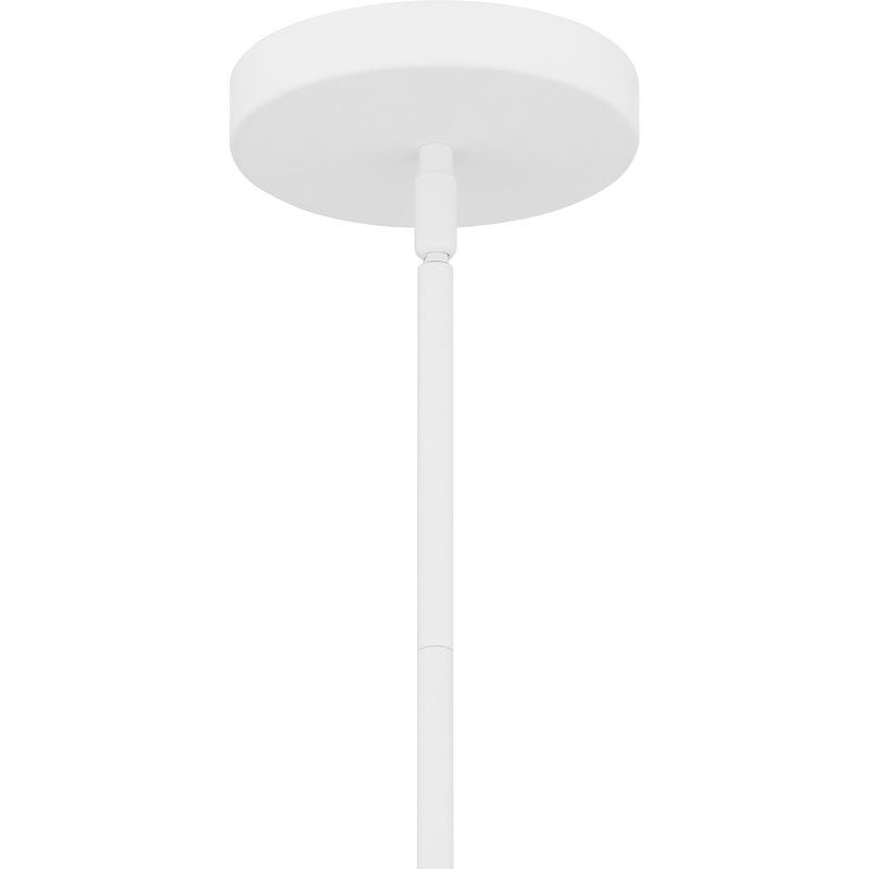 Luminaire suspendu 1 lumière Keagan, Blanc mat