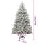 Artificial Christmas Tree Green and White PVC and Metal-1390573153