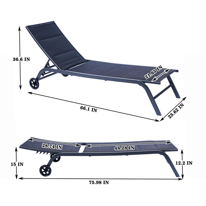 Outdoor Metal Chaise Lounge