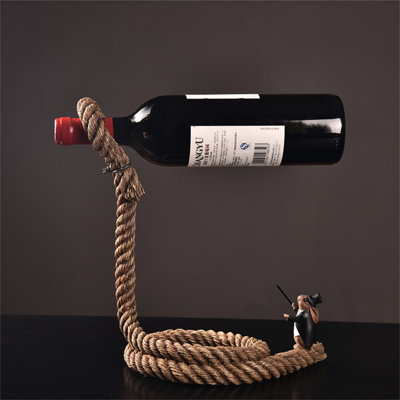 Pikus Tabletop Wine Bottle Rack Brown