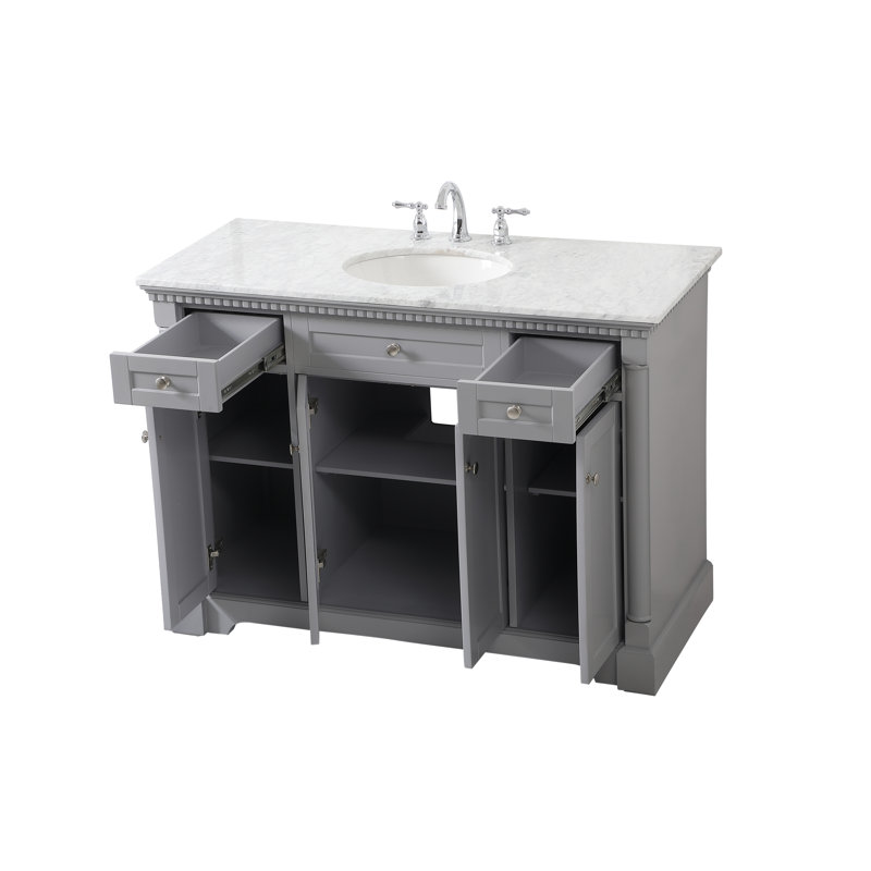 Ensemble de meuble-lavabo simple 48 po Clarence, Gris