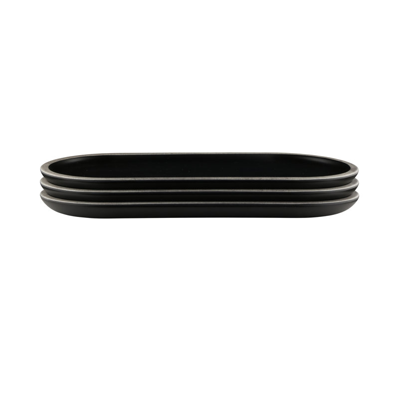 Assiette plate en mélamine 13 po Kobe, Argent