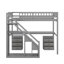 Lit mezzanine simple avec tiroirs, bureau et bande lumineuse-1006232835
