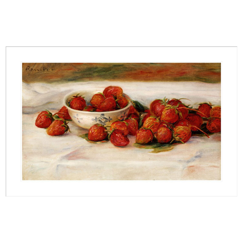 «Strawberries» par Pierre-Auguste Renoir, impression giclée encadrée, H 27,59 po x l 41,5 po