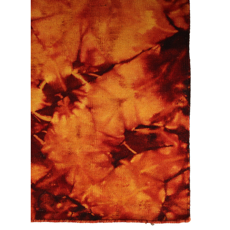 Wool Abstract Area Rug, Rectangle 9'6" x 13'6"