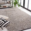 Tapis rayé en laine / jute Rynesha