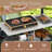  Rolling Bar Cart W/ Flip-up Table Hooks Paper Towel Holder 2 Bistro Stools
