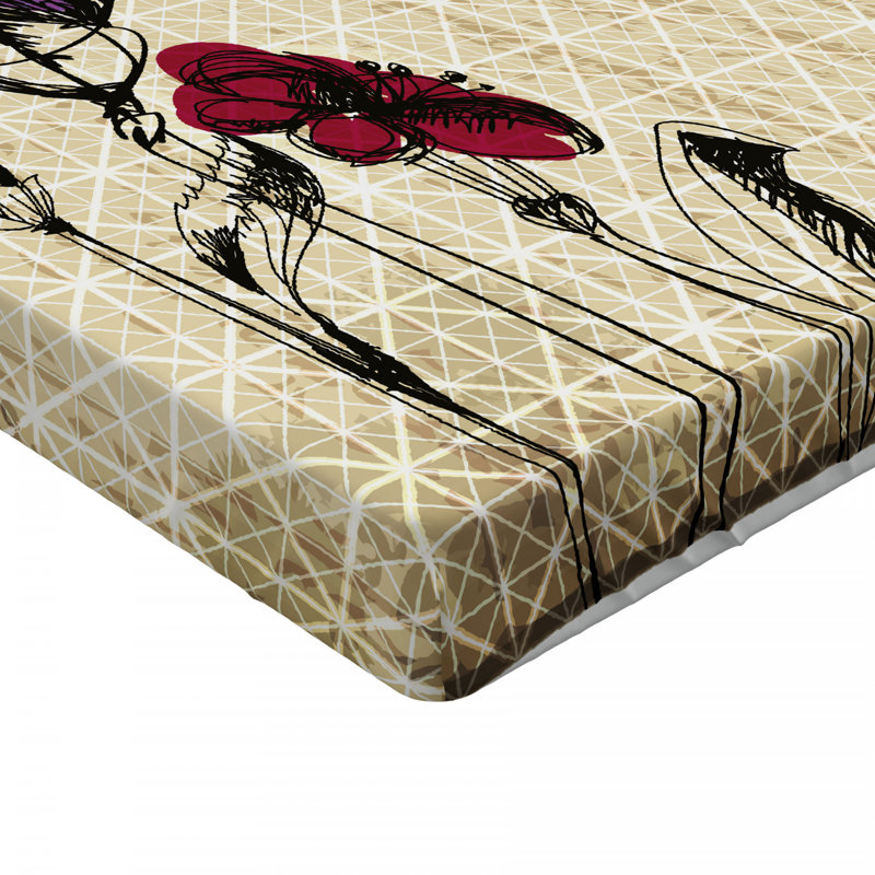 Microfiber Geometric Fitted Sheet, Twin Fitted Sheet
