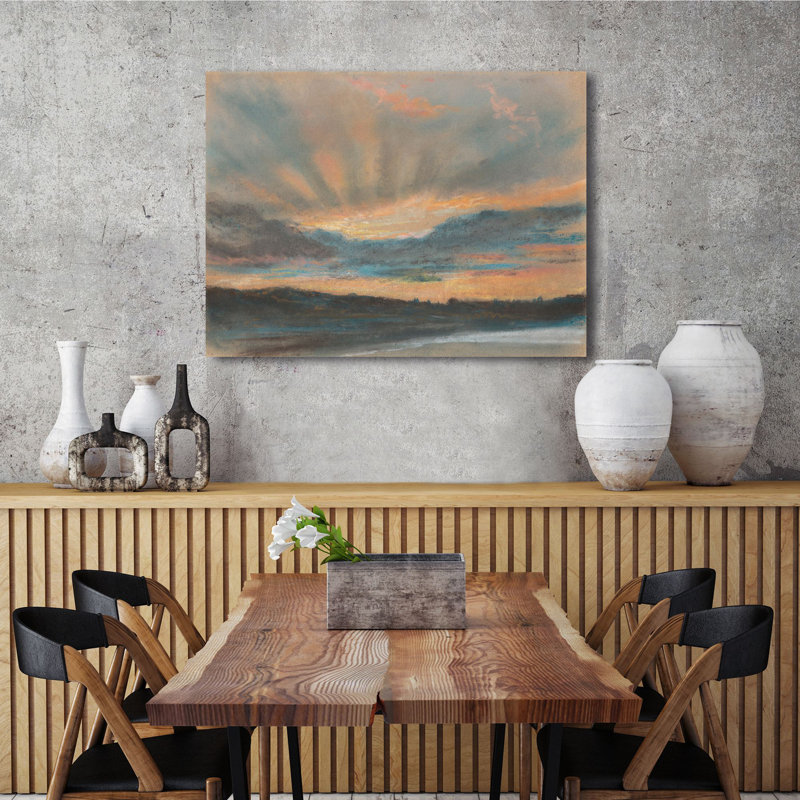 3AA6545 Sunset By Eugene Delacroix by Eugene Delacroix - Wrapped Canvas Painting, 70cm H x 100cm W x 4cm D