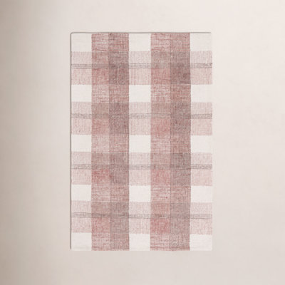 Hand-Tufted Wool Plaid Rug