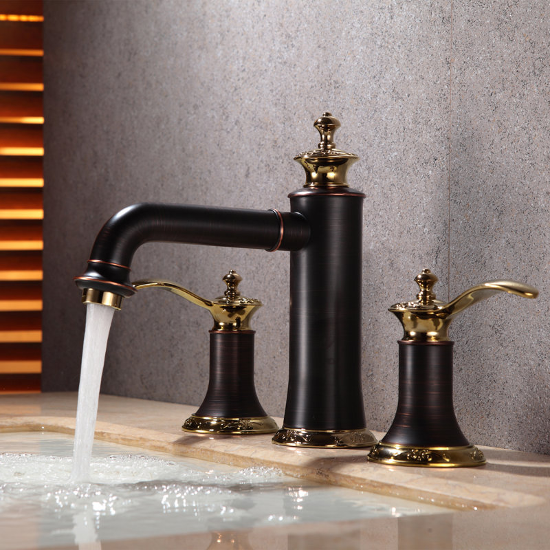 Robinet pour salle de bain Artesian, Bronze huilé / or pâle