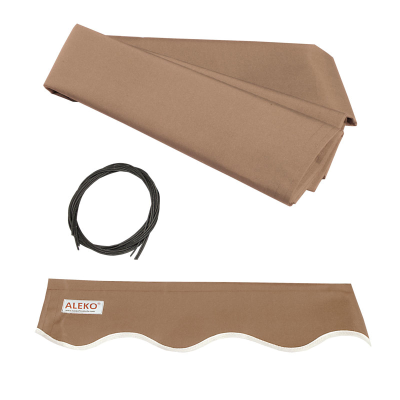Tissu de remplacement pour auvent rétractable ALEKO, Sable du désert, l 16 pi x P 10 pi