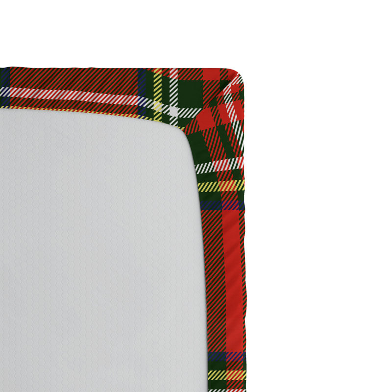 Drap-housse Ambesonne, paquet de 2, Drap-housse de taille simple, Carreauté rouge / noir