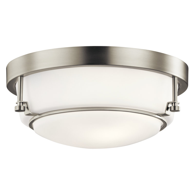 Horatio Glass Flush Mount, Brushed Nickel