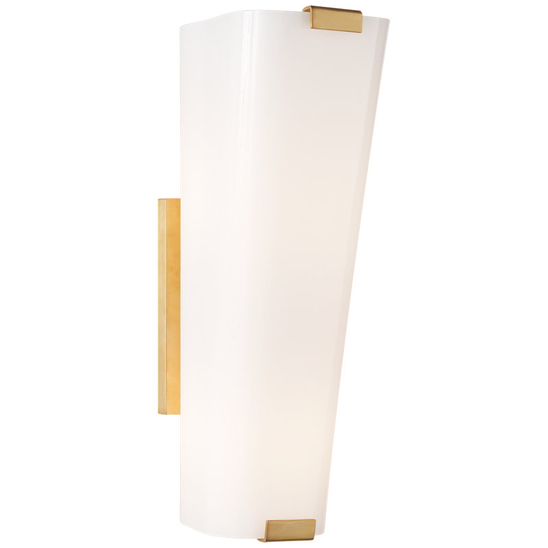 AERIN Alpine Single Sconce, Clear, Hand-Rubbed Antique Brass
