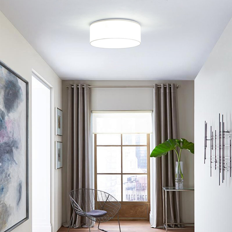 Plafonnier encastré 3 lumières 12,59 po couleur blanc crème