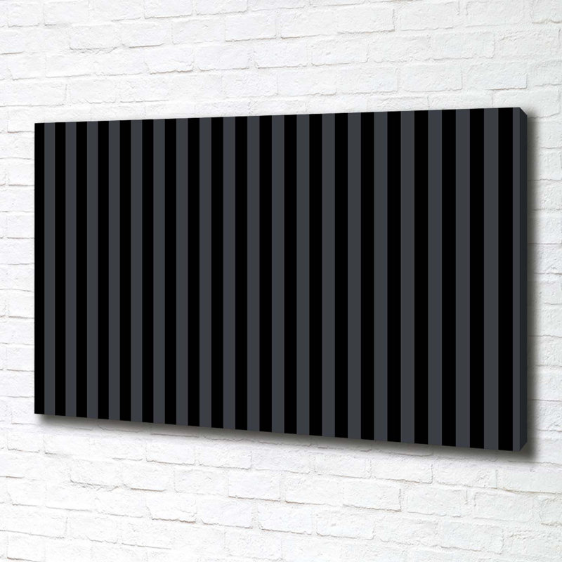 Black And Grey Stripes - Wrapped Canvas Print