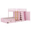 Lit superposé double, lit superposé moderne en bois avec rangement, 2 grands tiroirs, 5 petits tiroirs et petite armoire-510823634
