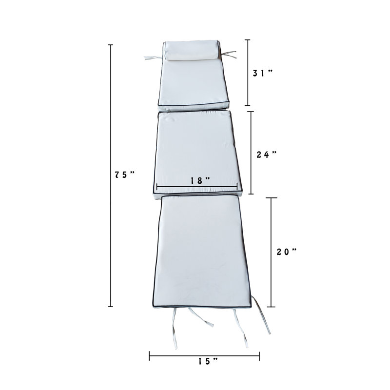 Outdoor 2'' Chaise Lounge Seat Cushion