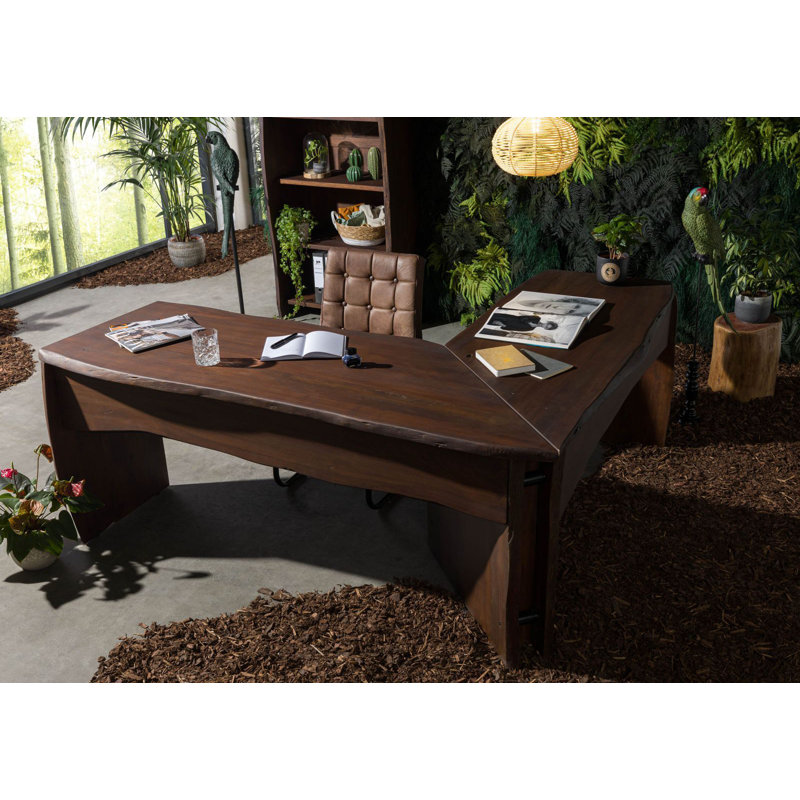 L-Shape Desk, Brown