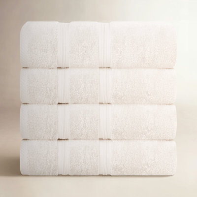 4-Piece Zero-Twist Cotton Towel Set