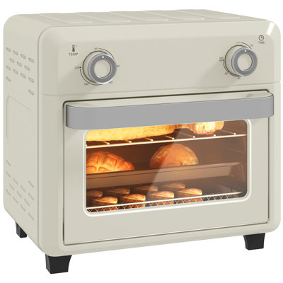 HOMCOM 10L Air Fryer Oven Mini Oven Worktop Oil Free Cooking 1000W