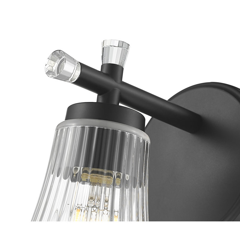 Maston Modern 1 Light Wall Sconce, Matte Black