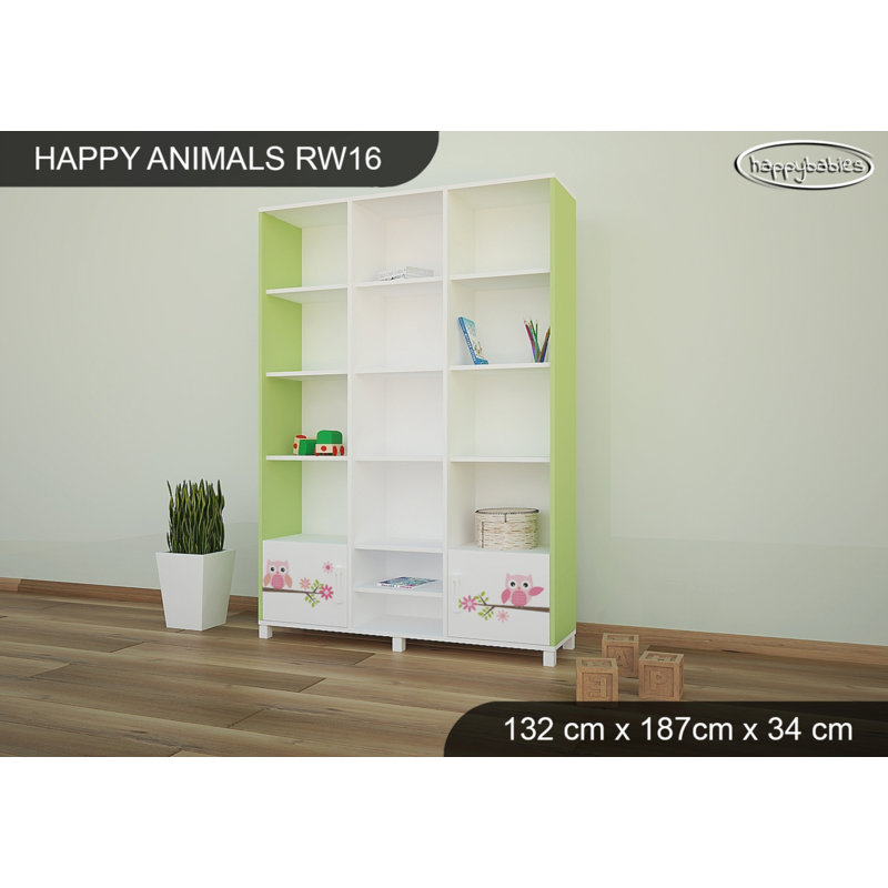 187cm H X 132cm W Kids Bookcase, Green