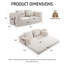 Canapé-lit convertible de 78 pouces, futon avec canapé-lit désossé et lit escamotable, sans assemblage requis-131262518