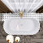 Baignoire de trempage autoportante 59 po en acrylique blanc brillant
