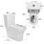 Toilette en céramique blanche 1,1 / 1,6, allongée, hauteur confortable, et approuvée, blanc, tendance