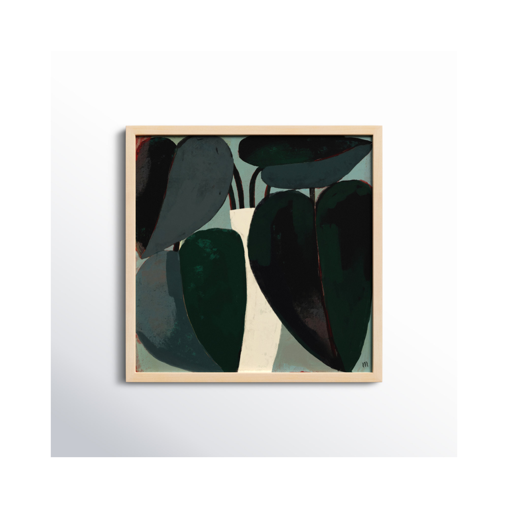 Fall Plant by StudioM, 36" H x 36" W x 1.25" D, Brown